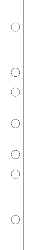 Label 7 Hole Punched | Reinforced Mylar Permanent  11"x2/3" Clear 100 per Package