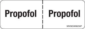 Label Paper Permanent Propofol: Propofol, 1" Core, 2 15/16" x 1", White, 333 per Roll