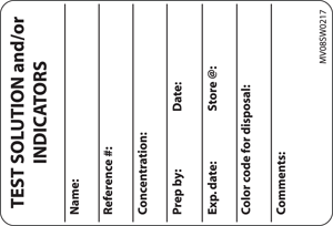 Label Paper Removable Test Solution and/or, 1" Core, 2" 15/16" x 2, White, 333 per Roll