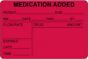 Label Paper Permanent Medication Added 3" x 2", Fl. Red, 500 per Roll