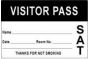 Visitor Pass Label Paper Removable "Visitor Pass Name" 3" x 2" Black, 1000 per Roll