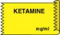 Anesthesia Tape (Removable) Ketamine mg/ml 1/2" x 500" - 333 Imprints - Yellow - 500 Inches per Roll