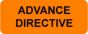 Label Paper Permanent Advance Directive  2 1/4"x7/8" Fl. Orange 1000 per Roll