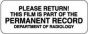 Label Paper Permanent Please Return! This 2 1/4" x 7/8", White, 1000 per Roll