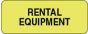 Label Paper Removable Rental Equipment 2 1/4" x 7/8", Fl. Yellow, 1000 per Roll