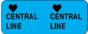 IV Label Wraparound Paper Permanent Central Central Line  2 1/4"x7/8" Blue 1000 per Roll