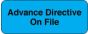 Label Paper Permanent Advance Directive On  2 1/4"x7/8" Blue 1000 per Roll