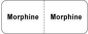 IV Label Paper Permanent Morphine Morphine  2 1/4"x7/8" White 1000 per Roll