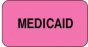 Label Paper Permanent Medicaid 1 5/8" x 7/8", Fl. Pink, 1000 per Roll