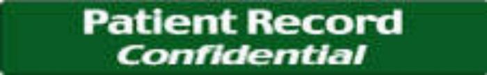 Label Paper Permanent Patient Record 1 1/2" Core 6" x 15/16", Green, 500 per Roll