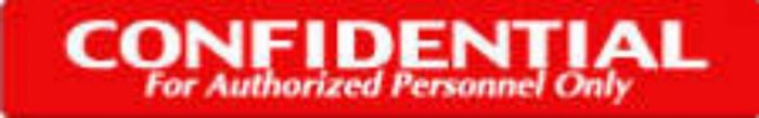 Label Paper Permanent Confidential for 1" 1/2" Core 6"x1 Red 500 per Roll