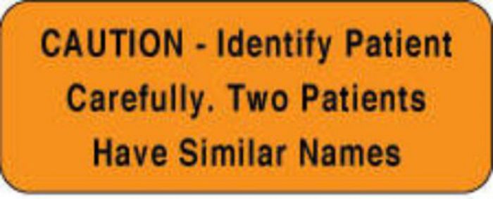 Label Paper Permanent Caution - Identify  2 1/4"x7/8" Fl. Orange 1000 per Roll