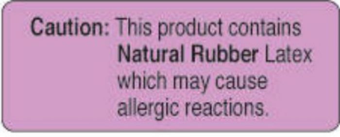 Label Paper Permanent Caution: This  2 1/4"x7/8" Lavender 1000 per Roll