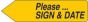 Spee-D-Point™ Flags & Tags "Please...Sign & Date" Yellow Removable 9/16" x 2-1/4", 150 per Pack