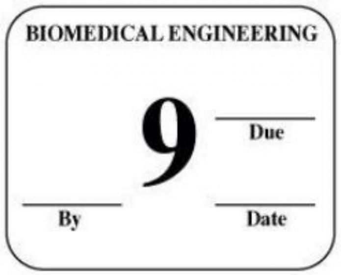 Label Synthetic Permanent Biomedical Engineering  1-1/4" X 1" White, 1000 per Roll