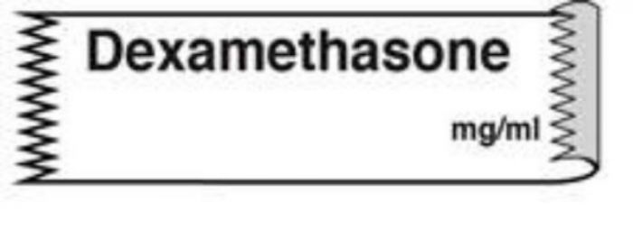 Anesthesia Tape (Removable) Dexamethasone mg/ml 1/2" x 500" - 333 Imprints - White - 500 Inches per Roll