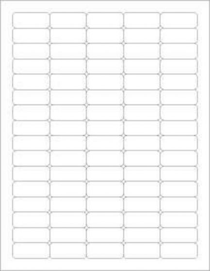 Chart Labels Laser Portrait 1 1/2x5/8 White - 80 per Sheet, 100 Sheets per Pack