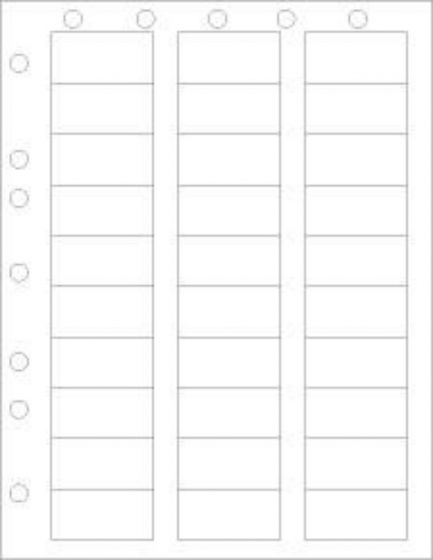 Chart Labels Laser Portrait with Holes 2x1 White - 30 Labels per Sheet, 4 Pks of 250 Sheets per Case