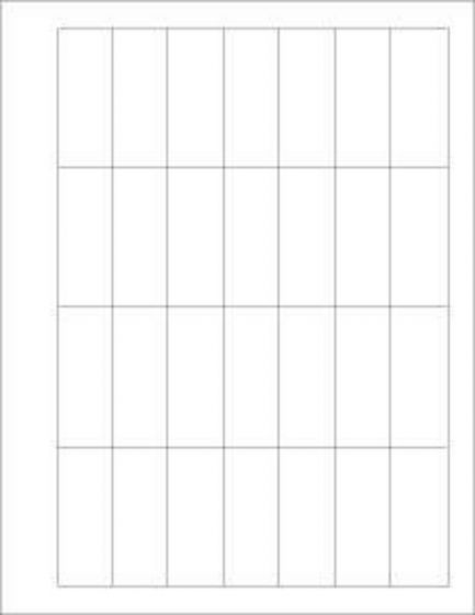 Chart Labels Laser Landscape 2 1/2x1 White - 28 Labels per Sheet, 4 Pks of 250 Sheets per Case