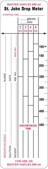 Label Compatible with 500 ml Baxter/Viaflex Paper Removable Baxter Viaflex 500 3" Core 2"x7" White 250 per Roll