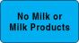 Label Paper Permanent No Milk Or Milk 1 5/8" x 7/8", Blue, 1000 per Roll