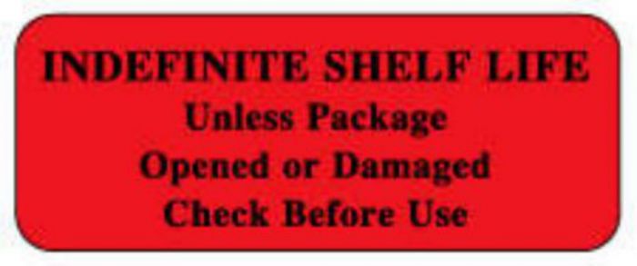 Label Paper Permanent Indefinite Shelf, 2 1/4" x 7/8", Fl. Red, 1000 per Roll