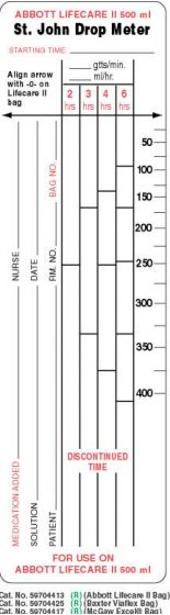 Label Compatible with 500 ml Abbott/lifecare Ii Paper Permanent Abbott Lifecare Ii 3" Core 2"x7" White 250 per Roll