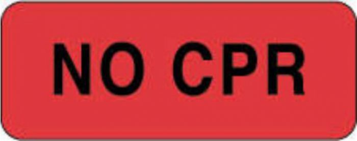 Label Paper Permanent No CPR 2 1/4" x 7/8", Fl. Red, 1000 per Roll