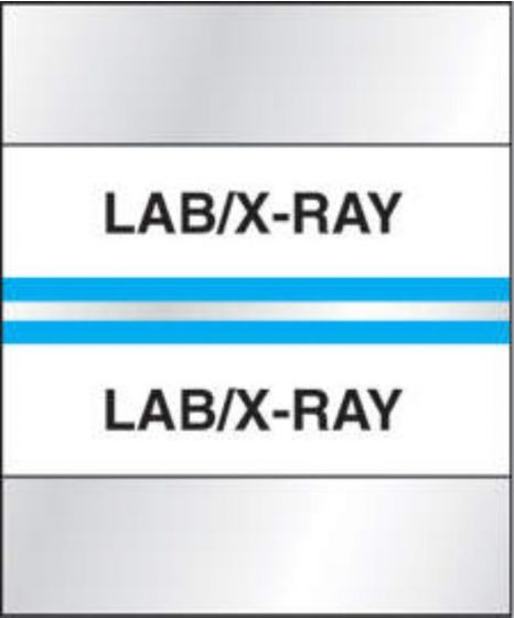 Chart Tab Paper Lab/x-ray Lab/x-ray 1 1/4" x 1 1/2" Blue 100 per Package