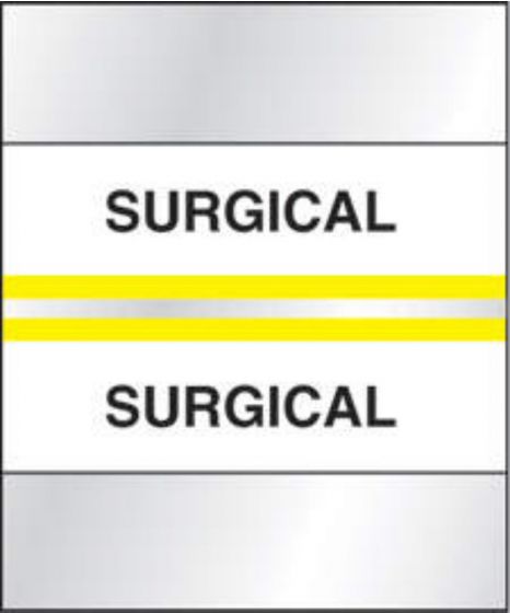 Chart Tab Paper Surgical Surgical 1 1/4" x 1 1/2" Yellow 100 per Package