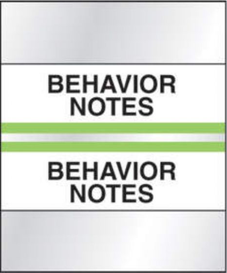 Chart Tab Paper Behavior Notes 1 1/4" x 1 1/2" Light Green 100 per Package