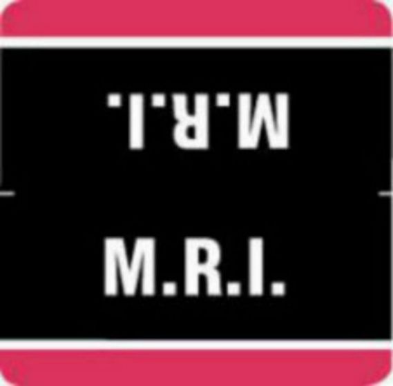 Label Wraparound Paper Permanent MRI 1-7/8" x 1-7/8" Black with Red, 1000 per Roll