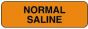 Communication Label (Paper, Permanent) Normal Saline 1 1/4" x 3/8" Fluorescent Orange - 1000 per Roll