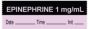 Anesthesia Tape with Date, Time & Initial (Removable) "Epinephrine 1 mg/ml" 1/2" x 500" Violet and Black - 333 Imprints - 500 Inches per Roll