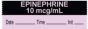 Anesthesia Tape with Date, Time & Initial (Removable) "Epinephrine 10 mcg/ml" 1/2" x 500" Violet and Black - 333 Imprints - 500 Inches per Roll