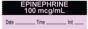 Anesthesia Tape with Date, Time & Initial (Removable) "Epinephrine 100 mcg/ml" 1/2" x 500" Violet and Black - 333 Imprints - 500 Inches per Roll