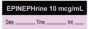 Anesthesia Tape with Date, Time & Initial (Removable) "Epinephrine 10 mcg/ml" 1/2" x 500" Violet and Black - 333 Imprints - 500 Inches per Roll