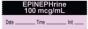 Anesthesia Tape with Date, Time & Initial (Removable) "Epinephrine 50 mcg/ml" 1/2" x 500" Violet and Black - 333 Imprints - 500 Inches per Roll