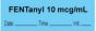 Anesthesia Tape with Date, Time & Initial | Tall-Man Lettering (Removable) "Fentanyl 10 mcg/ml" 1/2" x 500" Blue - 333 Imprints - 500 Inches per Roll