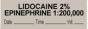 Anesthesia Tape with Date, Time & Initial (Removable) "Lidocaine 2% Epi" 1/2" x 500" Gray - 333 Imprints - 500 Inches per Roll