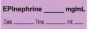 Anesthesia Tape with Date, Time & Initial (Removable) Epinephrine mg/ml 1/2" x 500" - 333 Imprints - Lilac - 500 Inches per Roll