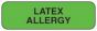 Label Paper Permanent Latex Allergy, 1 1/4" x 3/8", Green, 1000 per Roll