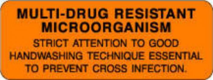 Label Paper Permanent Multi-drug Resistant 3" x 1", 1/8", Fl. Orange, 1000 per Roll