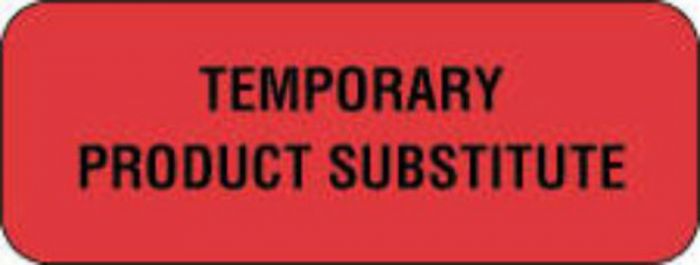 Communication Label (Paper, Permanent) Temporary Product 2" x 3/4" Fluorescent Red - 1000 per Roll