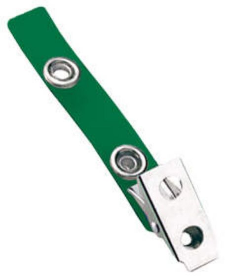 Badge Clip Vinyl 2-3/4" Long Green