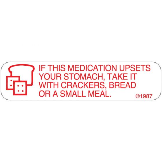 Communication Label (Paper, Permanent) If This Medication 1 9/16" x 3/8" White - 500 per Roll, 2 Rolls per Box