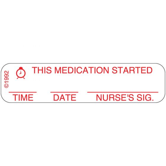 Communication Label (Paper, Permanent) This Medication 1 9/16" x 3/8" White - 500 per Roll, 2 Rolls per Box