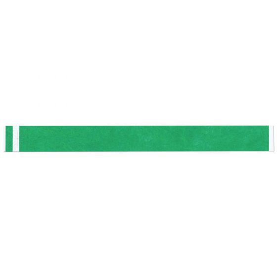 Short Stay® Write-On Tyvek® Wristband 1" x 10" Adult/Pediatric Kelly Green, 1000 per Box