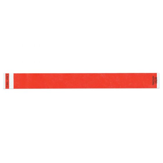 Short Stay® Write-On Tyvek® Wristband 1" x 10" Adult/Pediatric Red, 1000 per Box