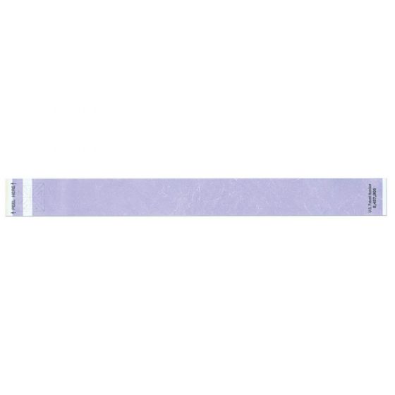 Short Stay® Write-On Tyvek® Wristband 1" x 10" Adult/Pediatric Lavender, 1000 per Box